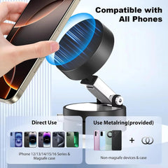 Foldable Vacuum Suction Mobile Holder – Magnetic Car Phone Holder | Universal Phone Accessories by Arzeenstore