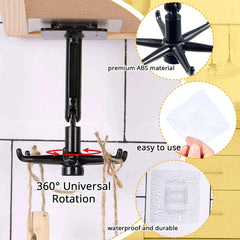 360° Rotating Kitchen Hook – No-Drill Self-Adhesive Kitchen Organizer & Multipurpose Hook 2 PAIRS