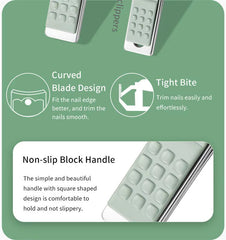 Non-slip Nail Clippers with Soft-touch Silicone Handles.