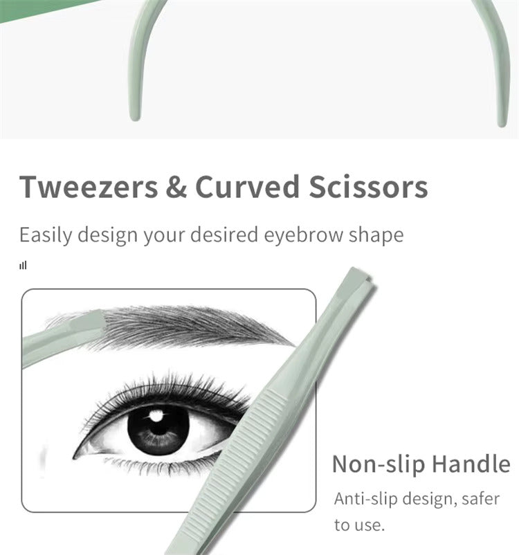 Precision Tweezer and Curved Scissors for Nail Care and Grooming.